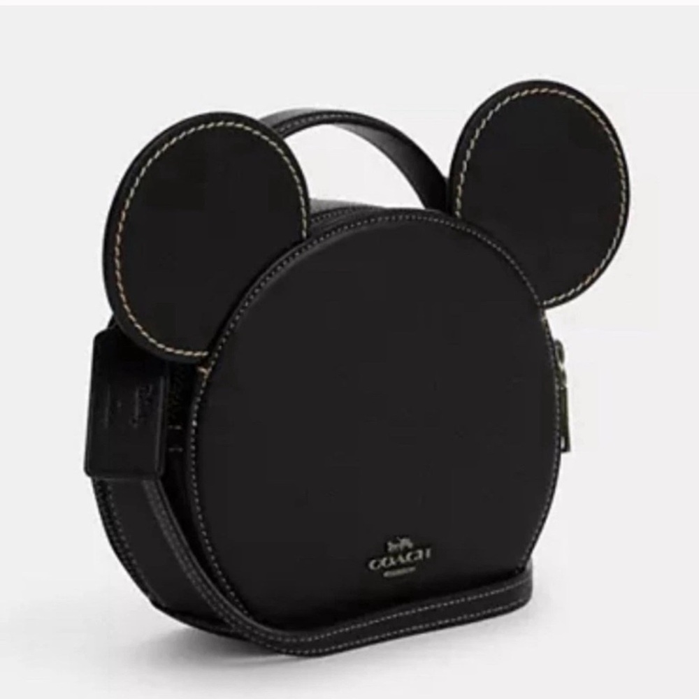 NWT Coach Disney X Black Leather Mickey Mouse Crossbody Bag - Picture 11 of 11